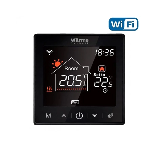 Электронный терморегулятор Wärme Technik WiFi Space Black/